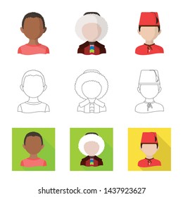 Vector design of imitator and resident sign. Collection of imitator and culture vector icon for stock.