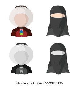 Vector design of imitator and resident sign. Set of imitator and culture stock symbol for web.