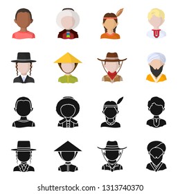 Vector design of imitator and resident symbol. Collection of imitator and culture vector icon for stock.