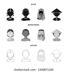 Vector design of imitator and resident symbol. Collection of imitator and culture stock vector illustration.