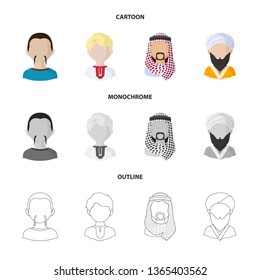 Vector design of imitator and resident symbol. Set of imitator and culture stock vector illustration.