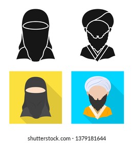 Vector design of imitator and resident symbol. Collection of imitator and culture stock vector illustration.