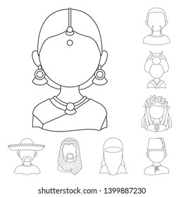 Vector design of imitator and resident symbol. Set of imitator and culture stock symbol for web.