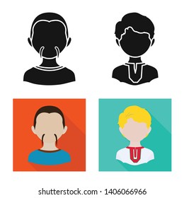 Vector design of imitator and resident symbol. Set of imitator and culture stock symbol for web.