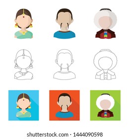Vector design of imitator and resident symbol. Collection of imitator and culture vector icon for stock.