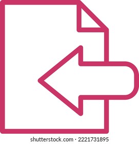 Estilo de icono de importación de diseño de vectores