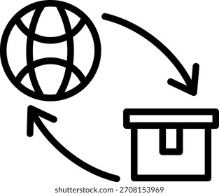Estilo de icono de importación de diseño de Vector