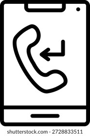 Vector Design Inbound Calls Icon Style