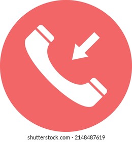 Vector Design Incoming Call Icon Style