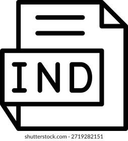 Estilo de ícone IND de design de vetor