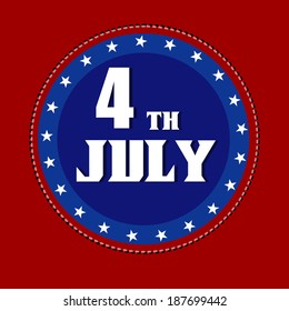 Vector design for Independence day of America.