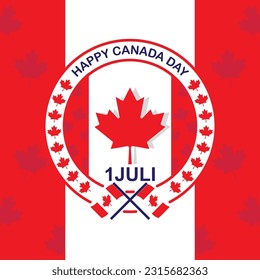 Vector design Independence Day 
 Canada  1 Juli