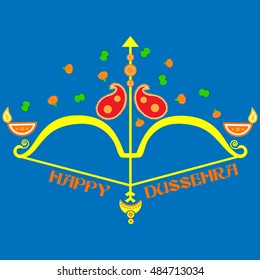 Vector design of India festival Happy Dussehra background