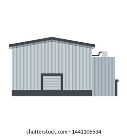 Vector design of industrial building for product manufacturing