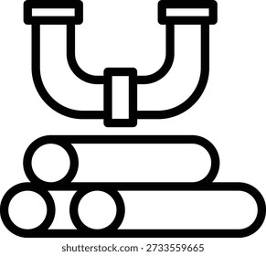 Vektordesign Industrie Rohr Symbol Stil