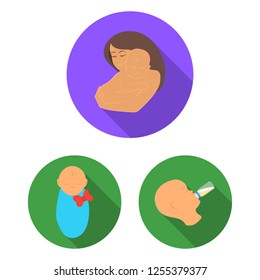 Vector design of infant and character icon. Collection of infant and happy stock vector illustration.