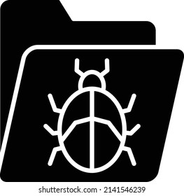 Vector Design Infected Folder Icon Style