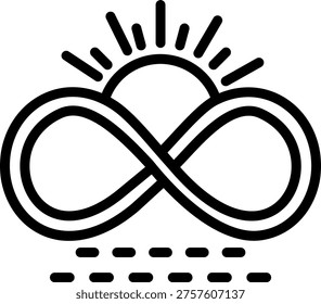 Vector Design Infinite Horizon Icon Style