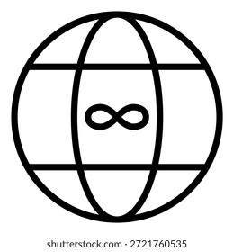 Diseño de Vector Infinite Worlds Icon Style