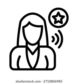 Estilo de ícone das relações do influenciador do projeto do vetor
