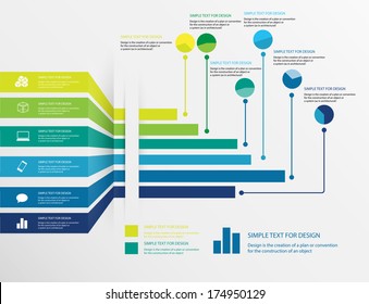 Vector design of infographic business chart, Abstract chart Infographic 