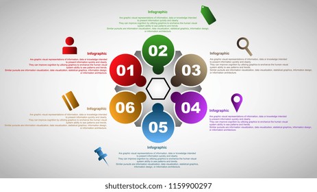 vector design of infographic template with description and icon