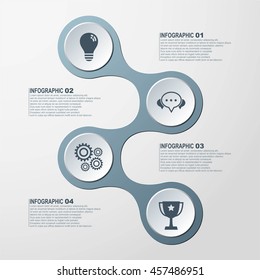 Vector design for infographic. Template for diagram, graph, presentation and round chart.