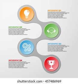 Vector design for infographic. Template for diagram, graph, presentation and round chart.