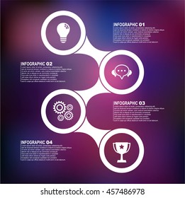 Vector design for infographic. Template for diagram, graph, presentation and round chart.