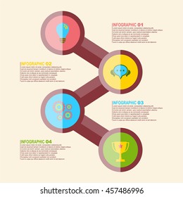Vector design for infographic. Template for diagram, graph, presentation and round chart.