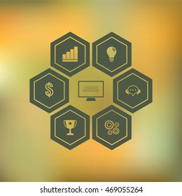 Vector design for infographic. Template for diagram, graph, presentation and round chart.
