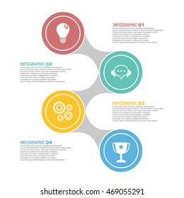 Vector design for infographic. Template for diagram, graph, presentation and round chart.