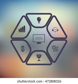 Vector design for infographic. Template for diagram, graph, presentation and round chart.
