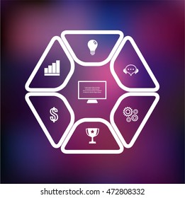 Vector design for infographic. Template for diagram, graph, presentation and round chart.