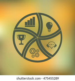 Vector design for infographic. Template for diagram, graph, presentation and round chart.
