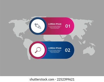 vector design infographic, with two colors for two steps, great for business use also perfect for presentations