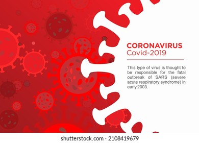 A vector design of information about  COVID-19 Prevention with a red background