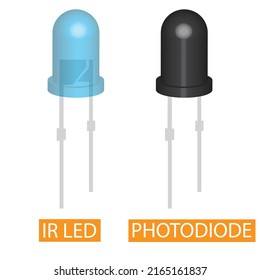 vector design of  infrared led and photodiode 