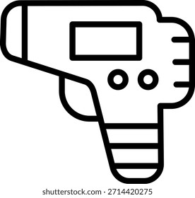Diseño de Vector Termómetro infrarrojo Icon Style