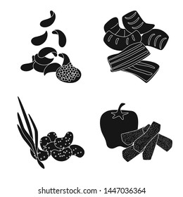 Vector design of ingredient and organic icon. Collection of ingredient and product vector icon for stock.