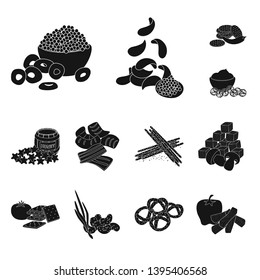 Vector design of ingredient and organic   symbol. Collection of ingredient and product stock vector illustration.