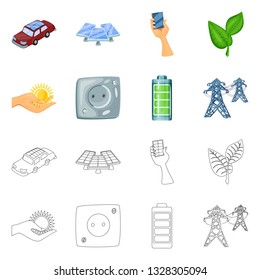Vector design of innovation and technology  icon. Collection of innovation and nature  vector icon for stock.