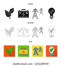 Vector design of innovation and technology  icon. Set of innovation and nature  vector icon for stock.