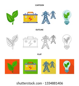 Vector design of innovation and technology  icon. Set of innovation and nature  stock vector illustration.