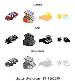 Vector design of innovation and technology  icon. Set of innovation and nature  vector icon for stock.