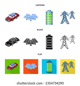 Vector design of innovation and technology  icon. Set of innovation and nature  stock vector illustration.