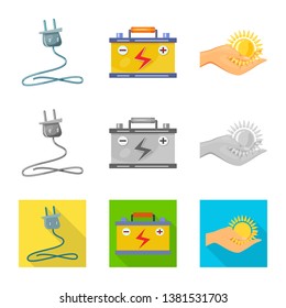 Vector design of innovation and technology  icon. Set of innovation and nature  stock vector illustration.