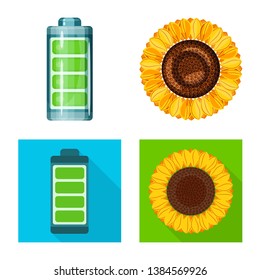 Vector design of innovation and technology  icon. Set of innovation and nature  stock vector illustration.