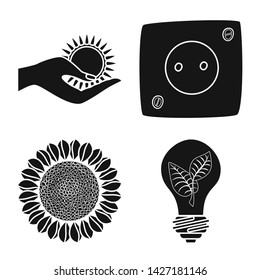 Vector design of innovation and technology icon. Set of innovation and nature vector icon for stock.