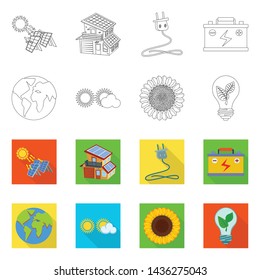 Vector design of innovation and technology icon. Set of innovation and nature stock vector illustration.